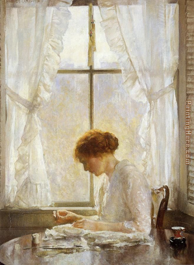 The Seamstress painting - Joseph DeCamp The Seamstress art painting